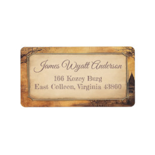 Vintage Castle. Address / Shipping / Book Label