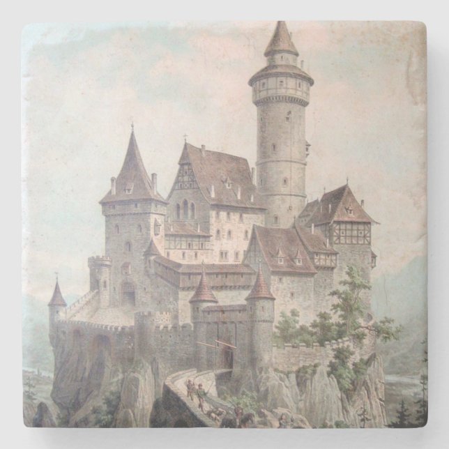 Vintage Castle Art Stone Coaster (Front)