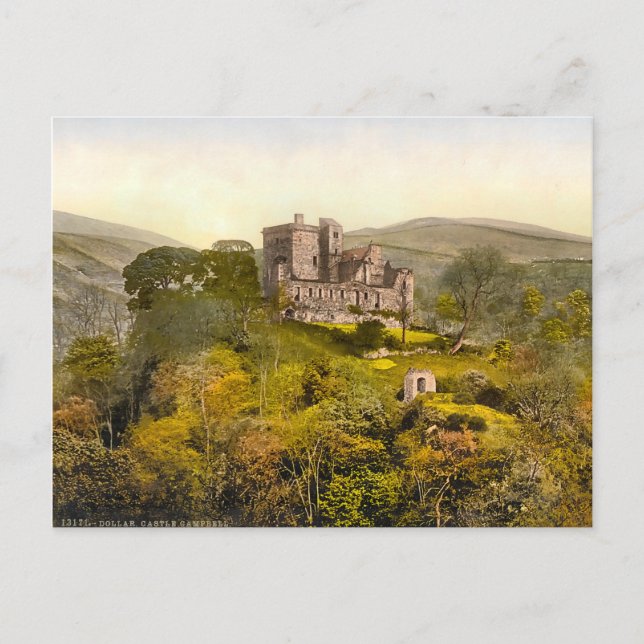 Vintage Castle Campbell Scotland Postcard (Front)