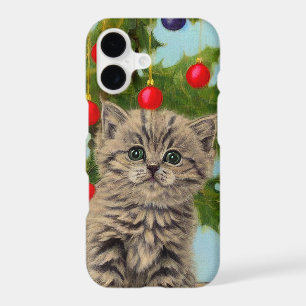 Vintage Cat and Christmas Tree