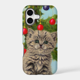 Vintage Cat and Christmas Tree