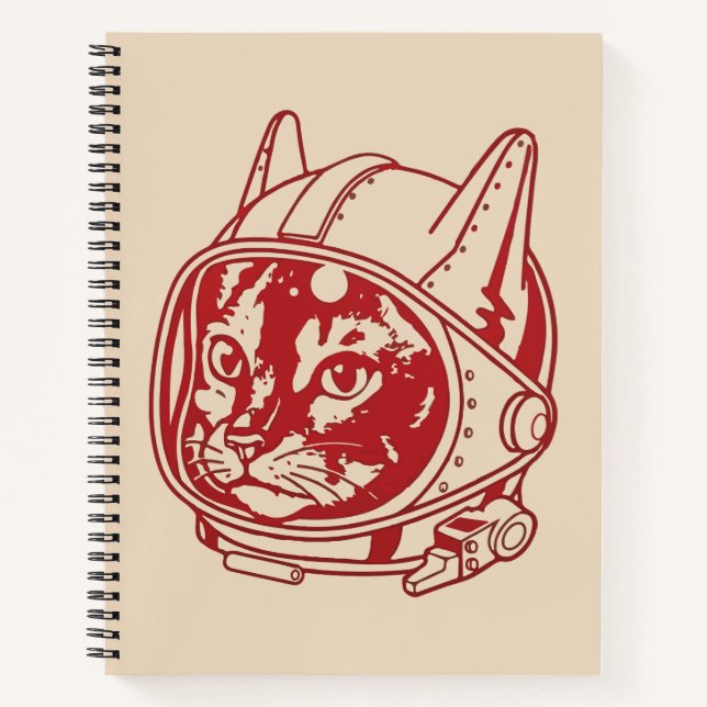 Vintage cat astronaut     notebook (Front)