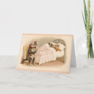 Vintage Cat Bedtime Story Note Card