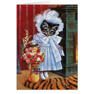 Vintage Cat Card, Arthur Thiele