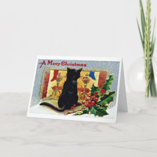 Vintage Cat Christmas Card