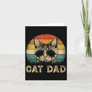 Vintage Cat Dad Cat Lovers Daddy Father&#; s Day Card