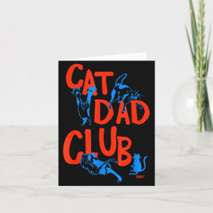 Vintage Cat Dad Club Life Is Better With Cats Funn Card