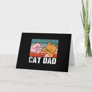 Vintage Cat Dad For Fathers Day Cute Cat Lover Holiday Card