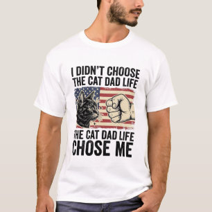 Vintage Cat Dad Life Patriotic Vector Shirt Design