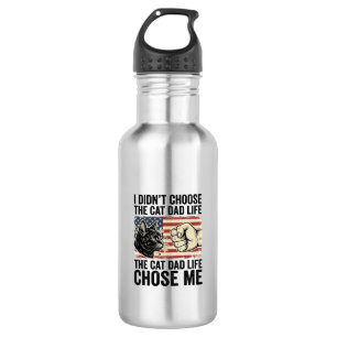 Vintage Cat Dad Life Patriotic Vector Shirt Design 532 Ml Water Bottle