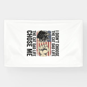 Vintage Cat Dad Life Patriotic Vector Shirt Design Banner