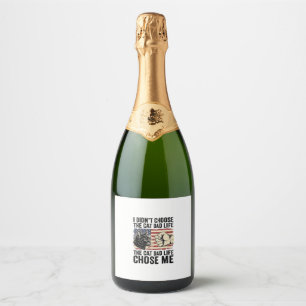 Vintage Cat Dad Life Patriotic Vector Shirt Design Sparkling Wine Label