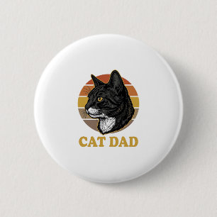Vintage Cat Dad Retro Cat Lover Shirt Design_1 6 Cm Round Badge