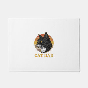 Vintage Cat Dad Retro Cat Lover Shirt Design_1 Doormat
