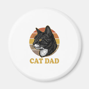 Vintage Cat Dad Retro Cat Lover Shirt Design_1 Magnet