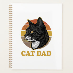 Vintage Cat Dad Retro Cat Lover Shirt Design_1 Planner