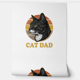 Vintage Cat Dad Retro Cat Lover Shirt Design_1 Wallpaper