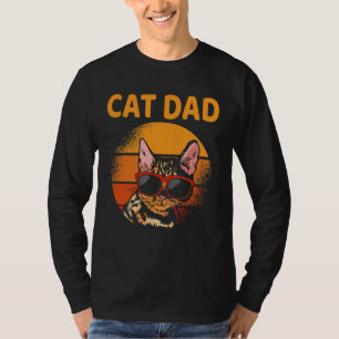 Vintage Cat Dad Retro Style Father's Day Men Cat D T-Shirt