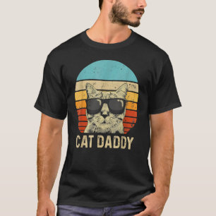 Vintage Cat Daddy Cat Cat Dad Fathers 1 T-Shirt