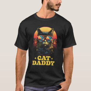 Vintage Cat Daddy Retro 90s 80s Cat Lovers Men Fun T-Shirt