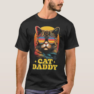 Vintage Cat Daddy Retro 90s 80s Cat Lovers Men Fun T-Shirt