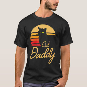 Vintage Cat Daddy Son Daughter Father Dad Husband T-Shirt