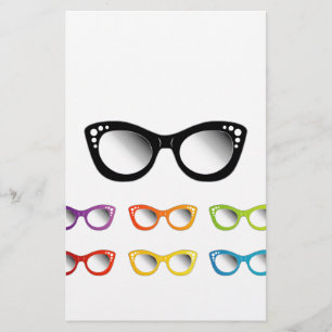 Vintage cat eye eye wear for ladies stationery