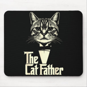 Vintage cat father dad life cat dad happy father's mouse pad