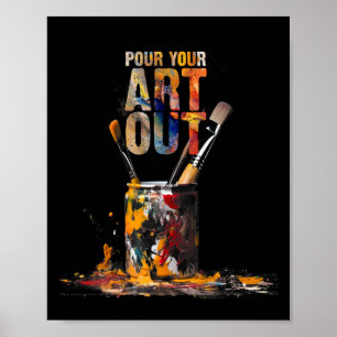 Vintage Cat Gift Store Artist Art Make Art Painter Poster