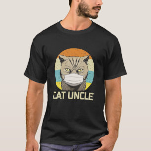 Vintage Cat In Face Mask Quarantine Funny Best Unc T-Shirt