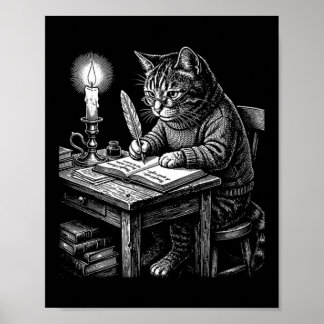Vintage Cat Journalling Poster