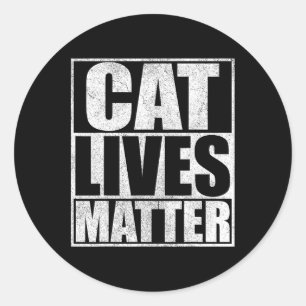 Vintage Cat Lives Problems Trump 2024 Classic Round Sticker