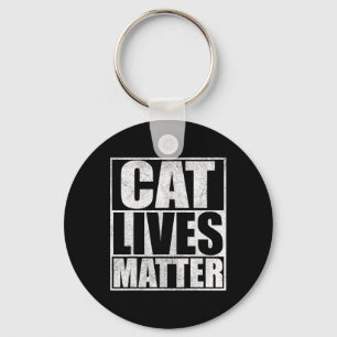 Vintage Cat Lives Problems Trump 2024 Key Ring