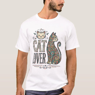 Vintage Cat Lover Engraving Style Graphic Shirt_1 T-Shirt