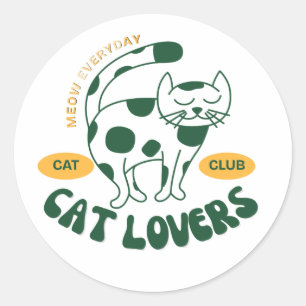Vintage Cat Lover Sticker cat dad cat mum