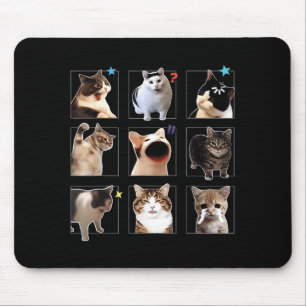 Vintage Cat Meme Silly Cats Men Women Kids Mouse Pad
