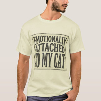 Vintage Cat Mum Coaster - Emotionally Attached To  T-Shirt