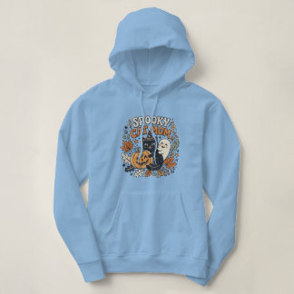 Vintage Cat Mum Halloween Graphic Hoodie