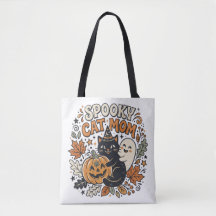 Vintage Cat Mum Halloween Graphic