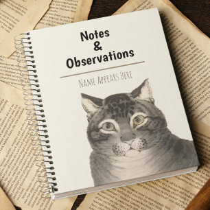Vintage Cat Personalised Currier & Ives Victorian Notebook
