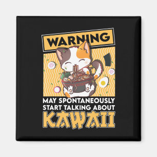 Vintage Cat Ramen Kawaii Anime Japanese Gift Girls Magnet