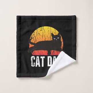 Vintage Cat | Retro Animal Present Wash Cloth