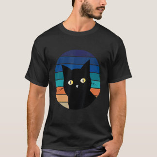 Vintage Cat Retro Cat Black Cat T-Shirt