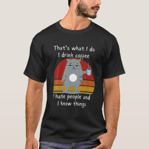 Vintage Cat / Retro Cat/ Coffee Cat T-Shirt