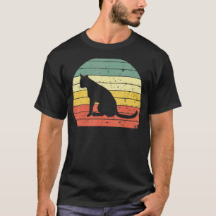 Vintage Cat Retro Cat Silhouette Animal 70s 80s T-Shirt
