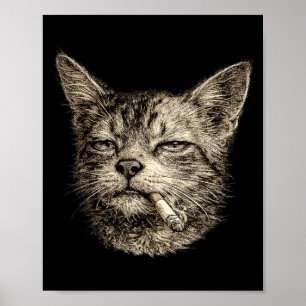 Vintage Cat Street Y2K Style Meme Funny Gifts for Poster