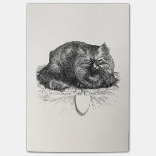 Vintage Cat Tag Angry Black Cats Animal Post-it Notes