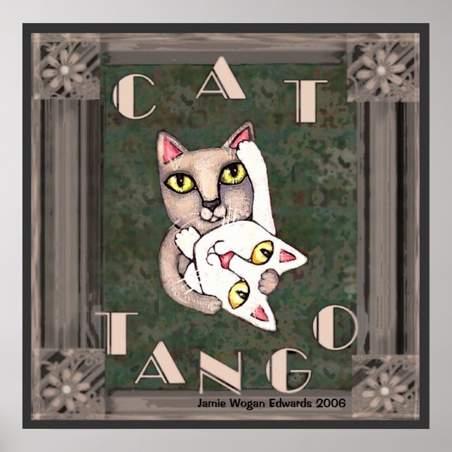 Vintage Cat Tango Poster (Front)