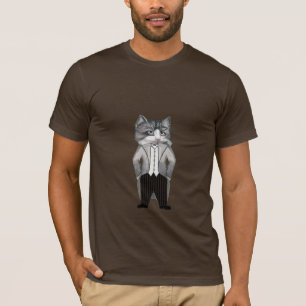 Vintage Cat Wearing a Suit Clothing T-Shirt