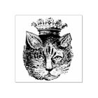 Vintage Cat Wearing Crown Rubber Art Stamp